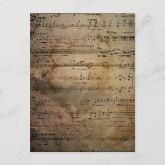 Vintage Noten Postkarte (Vorderseite)