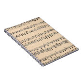 Vintage Noten Schwarz-Weiß-Noten Notizblock (Rechte Seite)