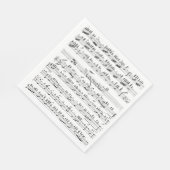 Vintage Noten Serviette (Ecke)