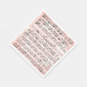 Vintage Noten Serviette (Ecke)