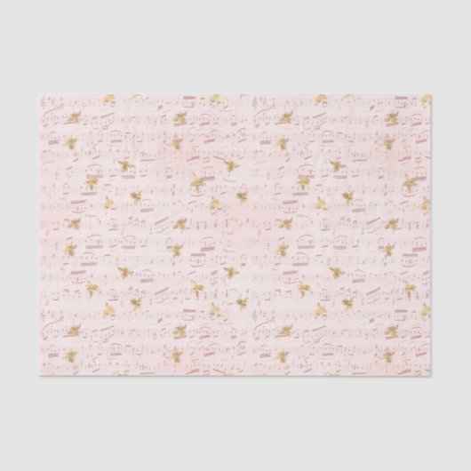 Vintage Noten und Bienen Seidenpapier (Vorderseite)