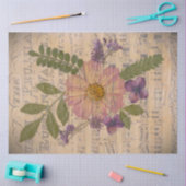 Vintage Noten und Blume decoupage paper Seidenpapier (Basteln)