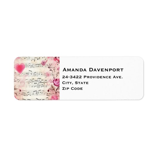 Vintage Noten und Rose (Vorne)