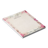 Vintage Noten und Rose Notizblock (angewinkelt)