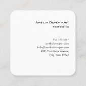 Vintage Noten und Rose Quadratische Visitenkarte (Rückseite)