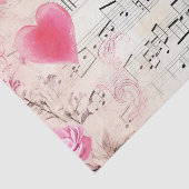 Vintage Noten und Rose Seidenpapier (Ausschnitt)