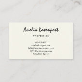 Vintage Noten und Rose Visitenkarte (Rückseite)