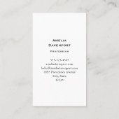 Vintage Noten und Rose Visitenkarte (Rückseite)