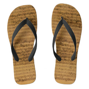 Vintage Noten von Johann Sebastian Bach Badesandalen