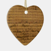 Vintage Noten von Johann Sebastian Bach Keramikornament (Rechts)