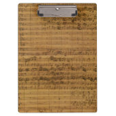 Vintage Noten von Johann Sebastian Bach Klemmbrett (Vorderseite)