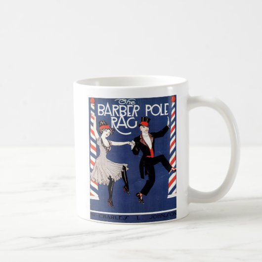 Vintage Notenabdeckung für Barber Pole Rag Kaffeetasse (Rechts)