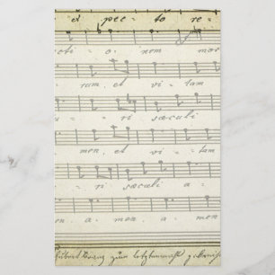 Vintage Notenmusik, antikes Musical-Score 1810 Briefpapier
