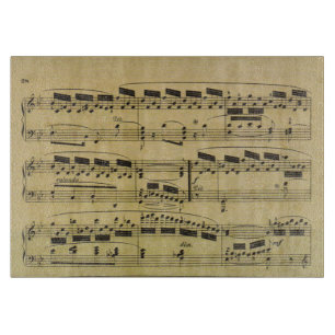Vintage Notenpapier Musikalische Noten Musiker Schneidebrett