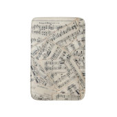 Vintage Notenpapiersammlung Badematte (Vorderseite Vertikal)