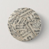 Vintage Notenpapiersammlung Button (Vorderseite)