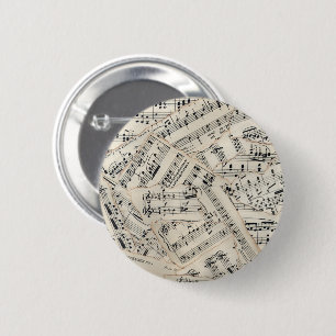 Vintage Notenpapiersammlung Button