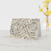 Vintage Notenpapiersammlung Karte (Gelbe Blume)