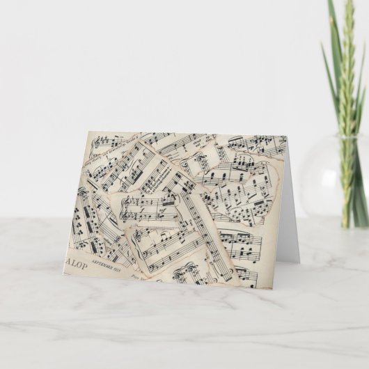 Vintage Notenpapiersammlung Karte (Vorderseite)