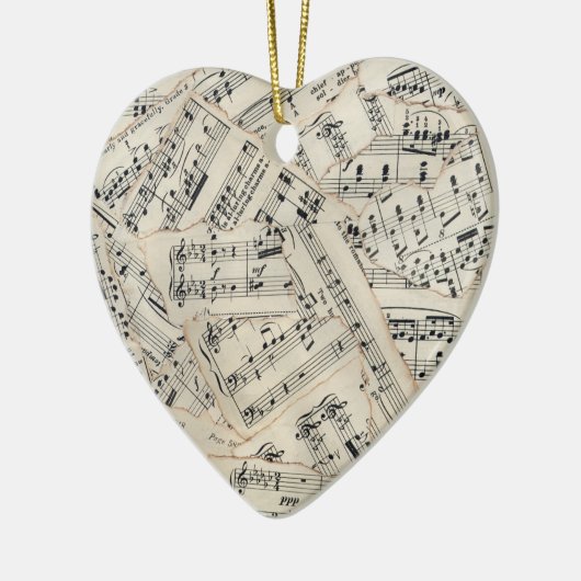 Vintage Notenpapiersammlung Keramik Ornament (Links)