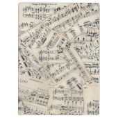 Vintage Notenpapiersammlung Klemmbrett (Rückseite)