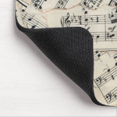 Vintage Notenpapiersammlung Mousepad (Ecke)