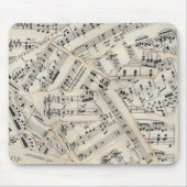 Vintage Notenpapiersammlung Mousepad (Vorne)