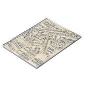 Vintage Notenpapiersammlung Notizblock (Linke Seite)