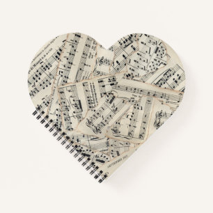 Vintage Notenpapiersammlung Notizblock