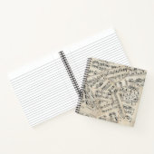 Vintage Notenpapiersammlung Notizblock (Innenseite)