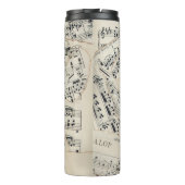 Vintage Notenpapiersammlung Thermosbecher (Rückseite)