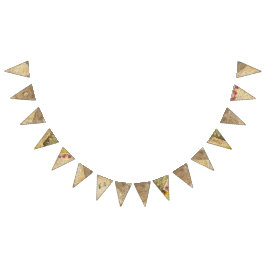 Vintage Notenpresse Rose Party-Flag-Banner Wimpelkette