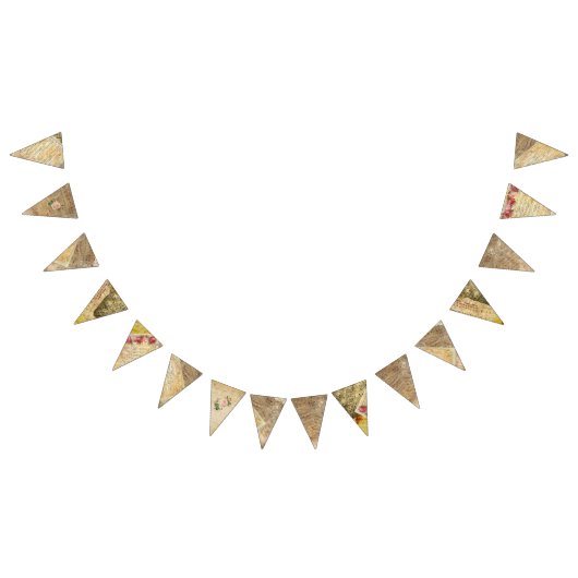 Vintage Notenpresse Rose Party-Flag-Banner Wimpelkette (Alle)