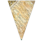 Vintage Notenpresse Rose Party-Flag-Banner Wimpelkette (Erste Fahne)