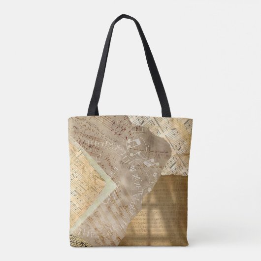 Vintage Notentafel Tasche (Rückseite)