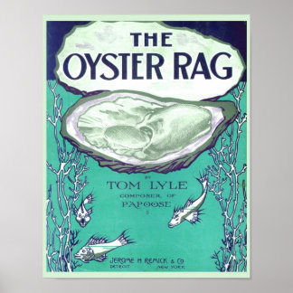 Vintage Notenüberschrift The OYSTER RAG 1910 Poster