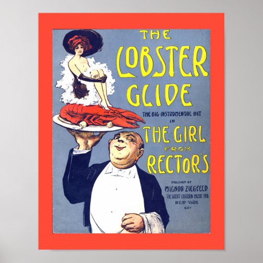 Vintage Notenübersicht Art & Weise Lobster Glide Poster (Vorne)