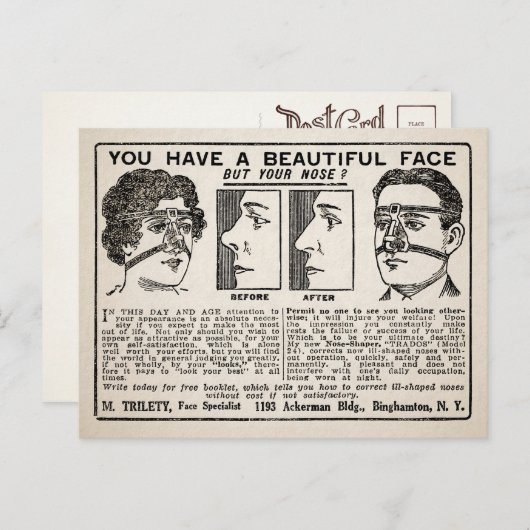 Vintage Notenwerbung Postkarte  (Vorne/Hinten)