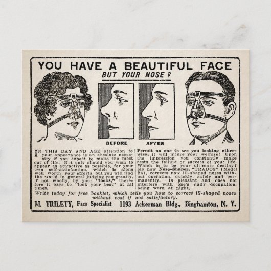 Vintage Notenwerbung Postkarte  (Vorderseite)