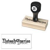 Vintage Notes And Queries Typograph Gummistempel (Stempel)
