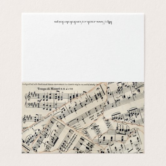 Vintage Notizbuch-Sammelkarte (Außenseite Aufgefaltet)