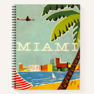 Vintage-Notizbuch über Miami Notizblock