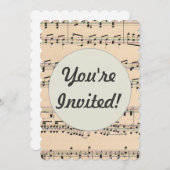 Vintage Notizzettel Einladung (Vorne/Hinten)