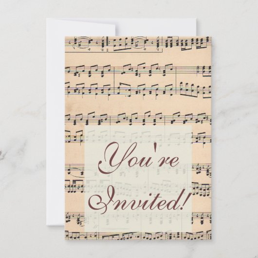 Vintage Notizzettel Einladung (Vorderseite)