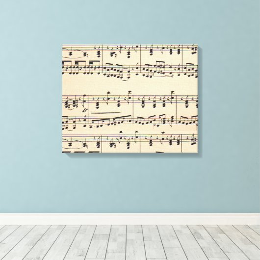 Vintage Notizzettel Leinwanddruck (Insitu (Holzboden))