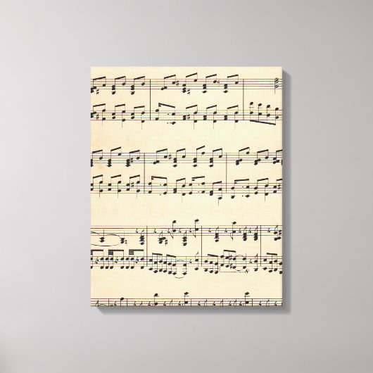 Vintage Notizzettel Leinwanddruck (Vorderseite)