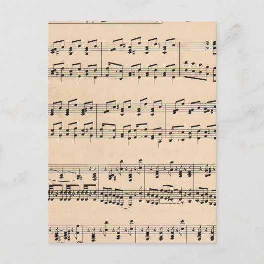 Vintage Notizzettel Postkarte (Vorderseite)