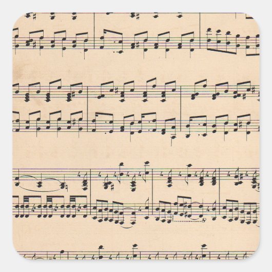 Vintage Notizzettel Quadratischer Aufkleber (Vorderseite)