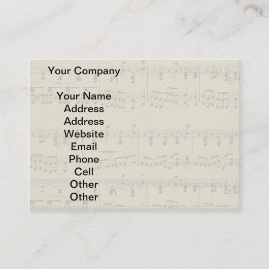 Vintage Notizzettel Visitenkarte (Vorderseite)