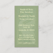 Vintage Nouveau Schwan-Geschäfts-Karte Visitenkarte (Rückseite)